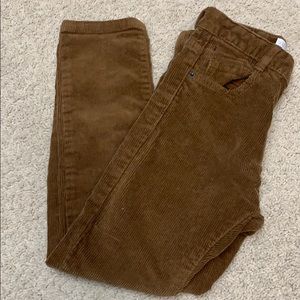 Boys Zara brown slim corduroy pants sz7